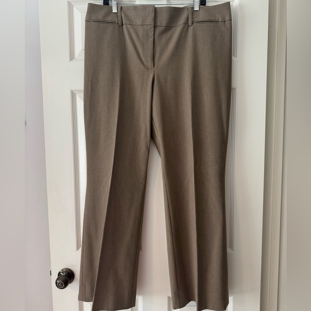 LOFT Julie Trouser Straight-Leg Pants in Taupe